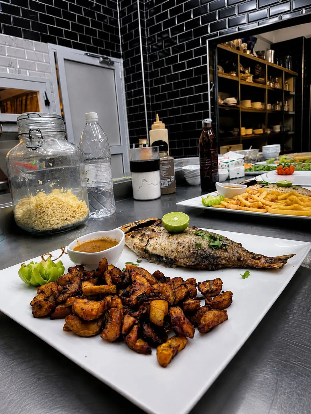 Poisson braisé, alloco