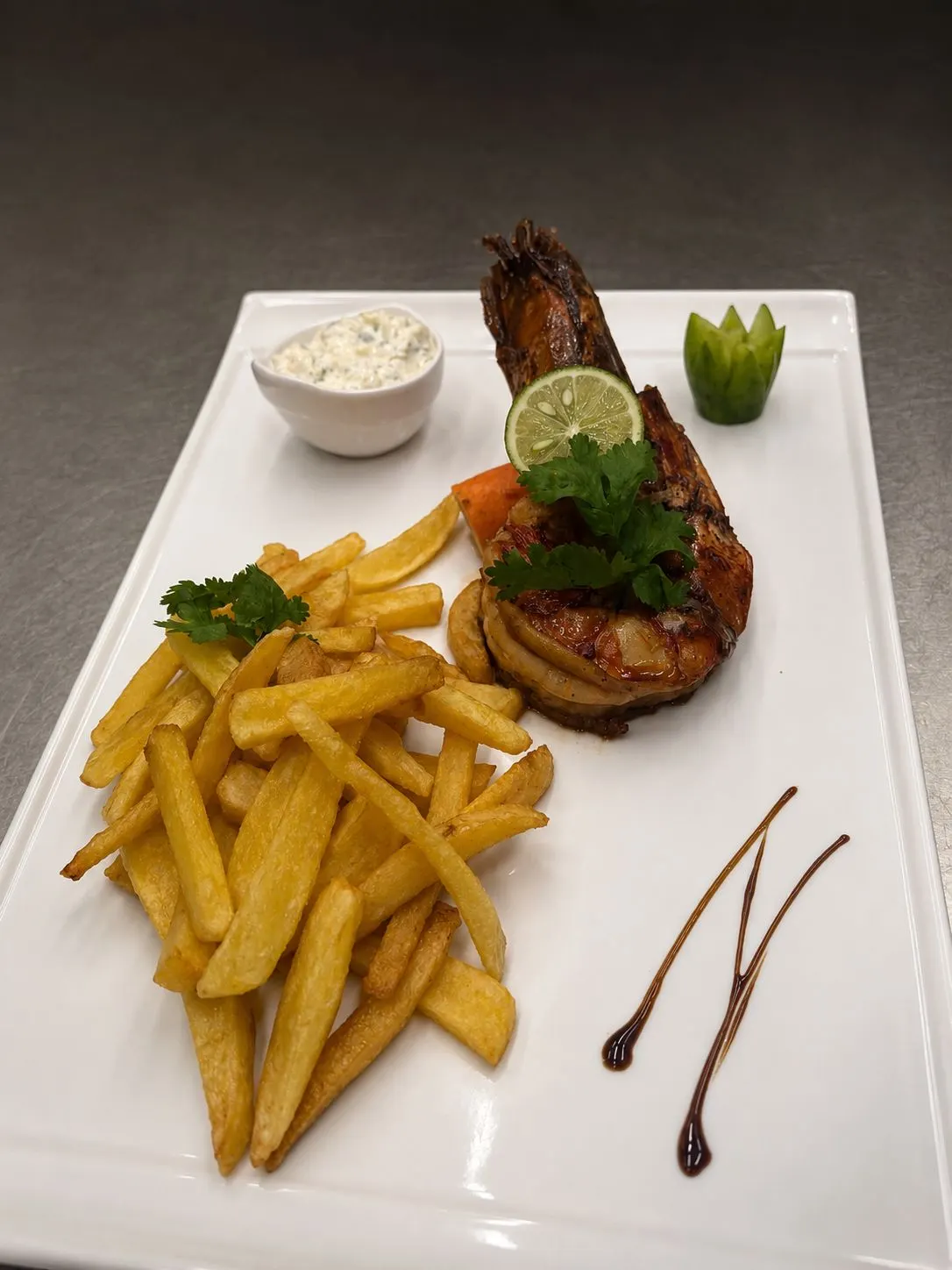 Crevette géante grillée